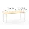 Rectangular Table Owlaf 120 x 75 cm. incl. height-adjustable metal legs (beige)- melamine coating
