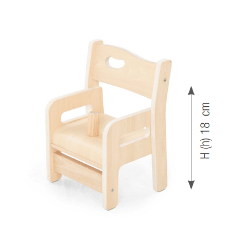 Chair "Ole". seat height: 18 cm with armrest. with safety post - (1 Chair/Carton - Price per piece!)