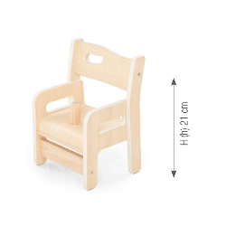 Chair "Ole". seat height: 21 cm. with armrest. with safety post - (1 Chair/Carton - Price per piece!)