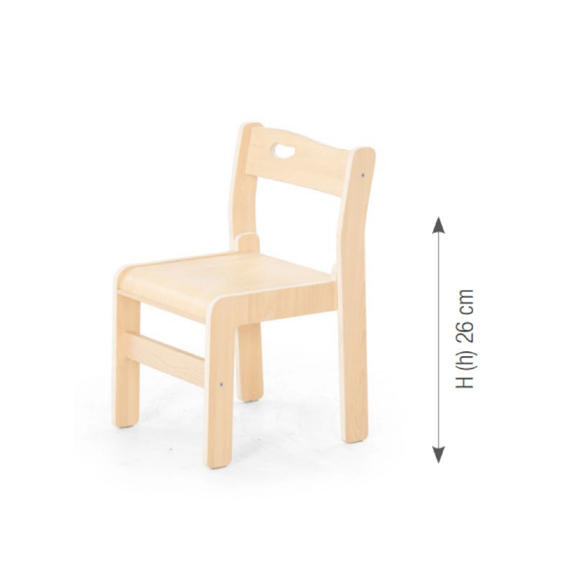 Chair "Ole". seat height: 26 cm. without armrest - (4 Chairs/Carton - Price per piece!)