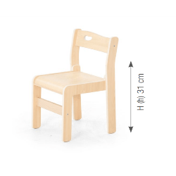 Chair "Ole". seat height: 31 cm. without armrest - (4 Chairs/Carton - Price per piece!)