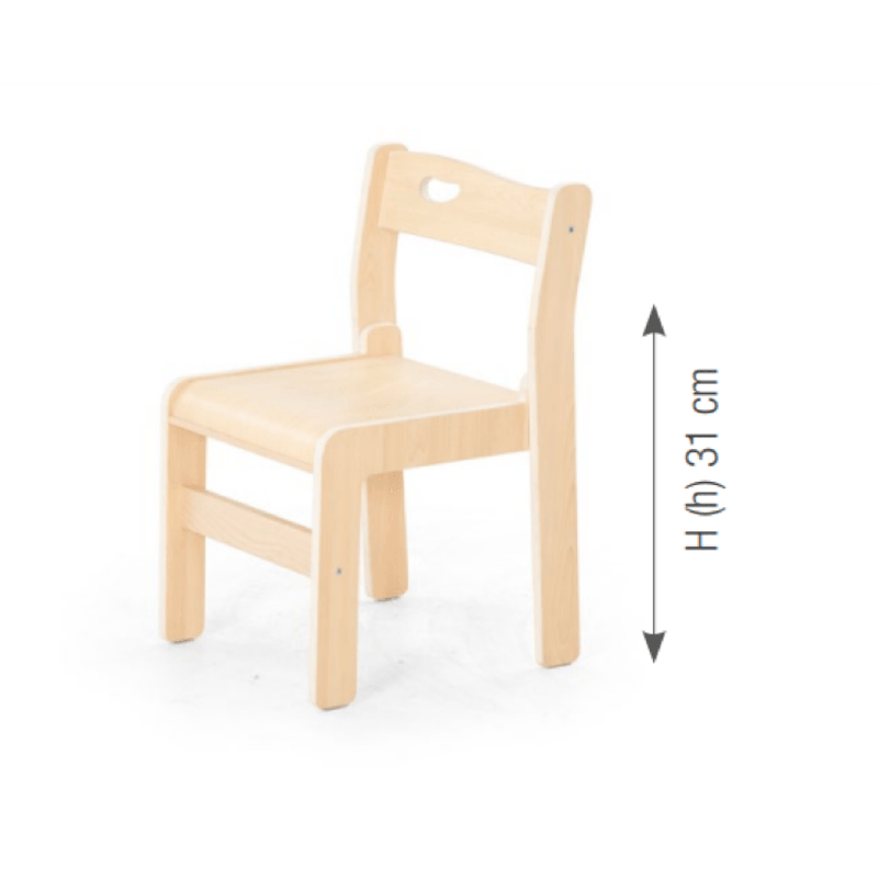 Chair "Ole". seat height: 31 cm. without armrest - (4 Chairs/Carton - Price per piece!)