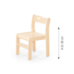 Chair "Ole". seat height: 38 cm. without armrest - (4 Chairs/Carton - Price per piece!)
