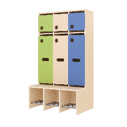 Garde-robe 3 places avec assise - T1