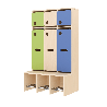 Garde-robe 3 places avec assise - T1