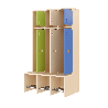 Garde-robe 3 places avec assise - T1