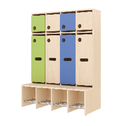 Garde-robe 4 places avec assise - T1