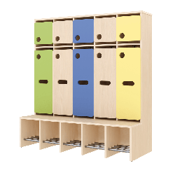 Garde-robe 5 places avec assise - T1