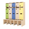 Garde-robe 5 places avec assise - T1