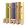 Garde-robe 5 places avec assise - T1