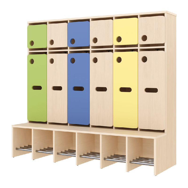 Garde-robe 6 places avec assise - T1