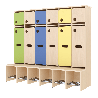Garde-robe 6 places avec assise - T1
