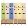 Garde-robe 6 places avec assise - T1