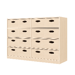 Meuble de rangement 16 bacs - Lumi