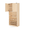 Armoire de rangement 2 portes - Moka