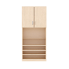 Armoire de rangement 2 portes - Moka