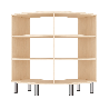 Meuble de rangement arrondi 6 cases - Lou