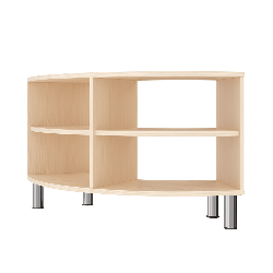 Meuble de rangement arrondi 4 cases - Blum