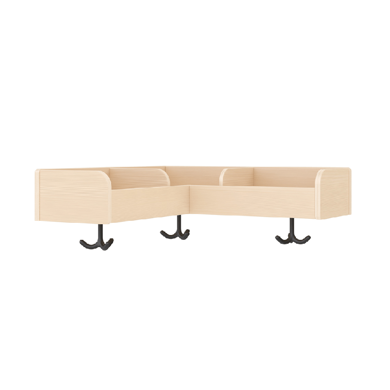 Portemanteau d'angle - 3 places
