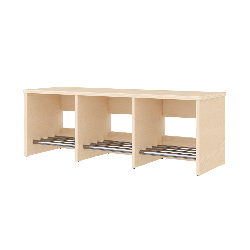 Banc de vestiaire 3 cases 90 cm - Maya