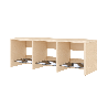 Banc de vestiaire 3 cases 90 cm - Maya