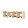 Banc de vestiaire 3 cases 90 cm - Maya