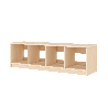 Banc vestiaire 3 casiers - Lana