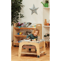 Table d'activités à roulettes - sable et eau
