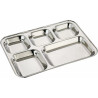 Plateau repas enfant 5 compartiments en inox