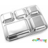 Plateau repas enfant 5 compartiments en inox