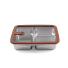 Boite de conservation 3 compartiments - 160 cl - Inox micro-ondable