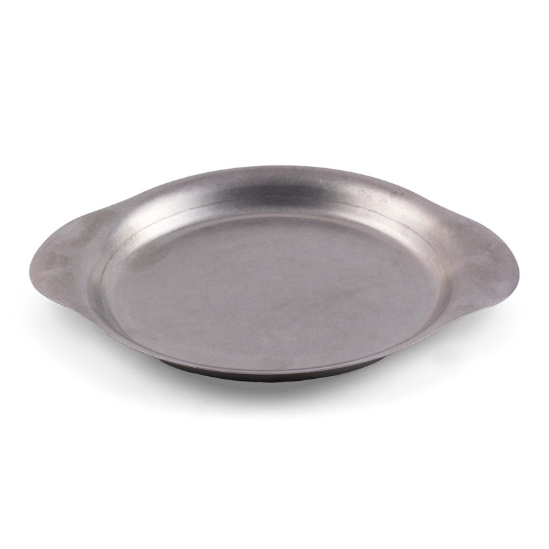 Assiette à poignées rondes - Inox micro-ondable