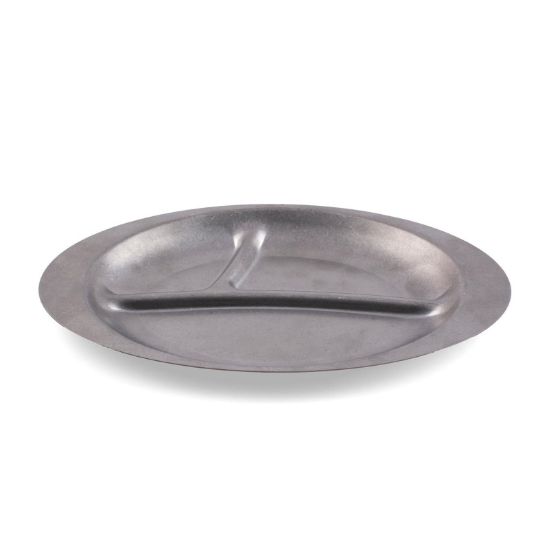 Assiette 3 compartiments - Inox micro-ondable