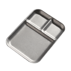 Plateau 3 compartiments - Inox micro-ondable