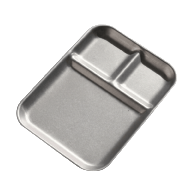 Plateau 3 compartiments - Inox micro-ondable