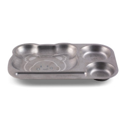 Plateau animal à compartiments - Inox micro-ondable