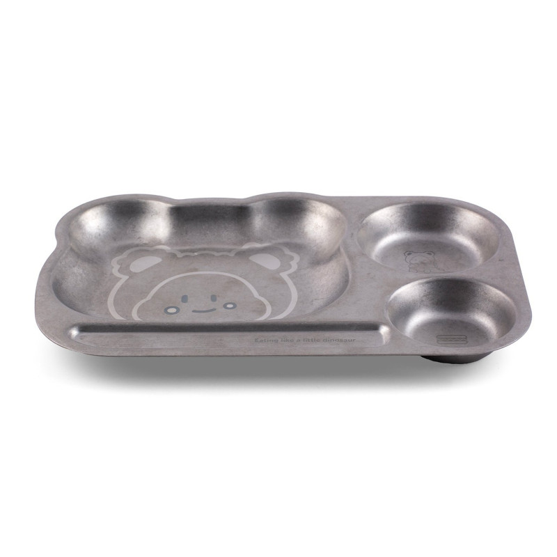 Plateau animal à compartiments - Inox micro-ondable