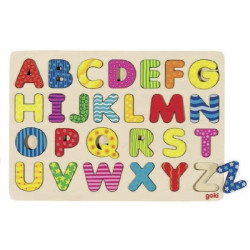 Puzzle à encastrer en bois abecedaire 26 pcs ( pour les enfants de 3 ans et plus )