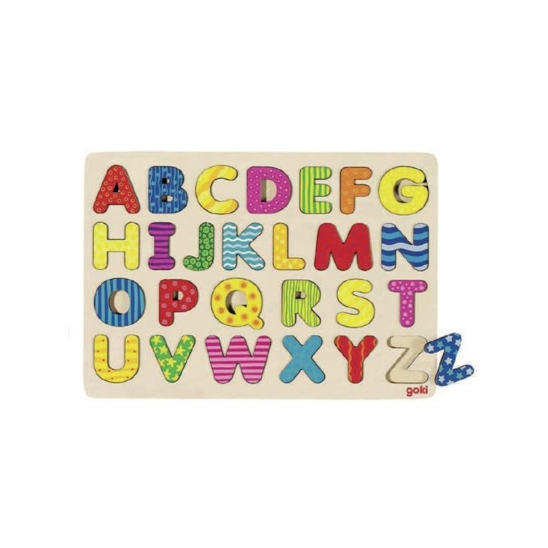 Puzzle à encastrer en bois abecedaire 26 pcs ( pour les enfants de 3 ans et plus )