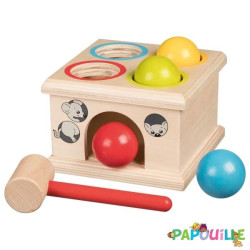 Jeu à marteler attrape la souris en bois