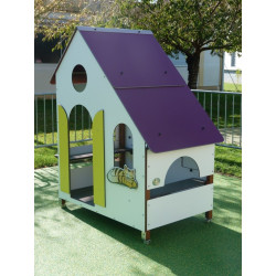 Maisonnette enfant extérieur en bois fixation courte