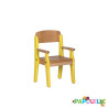 Fauteuil enfant en bois avec accoudoir t2 h.31cm vernis