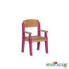 Fauteuil enfant en bois avec accoudoir t2 h.31cm vernis