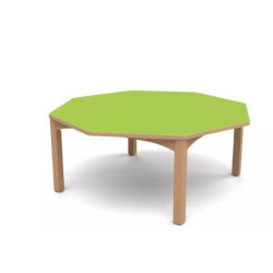 Table octogonale spéciale collectivité t0 Naturel