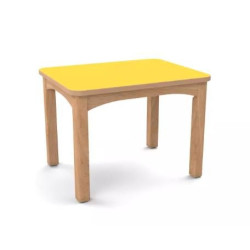 Table en bois pour crèche 60 x 50 cm t0 vernis