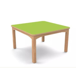 Table en bois 80 x 80 t00 h.36cm naturel
