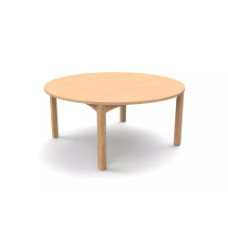 Table ronde 4 pieds t2 naturel