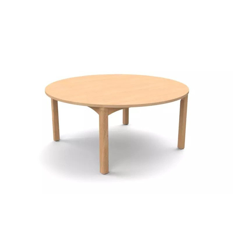 Table ronde 4 pieds t2 naturel