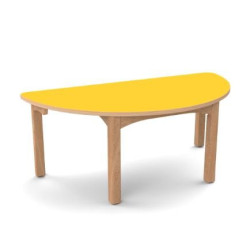 Table en bois 1/2 lune t00 h.36cm wkc