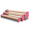 Bancs gigognes (lot de 3 bancs)